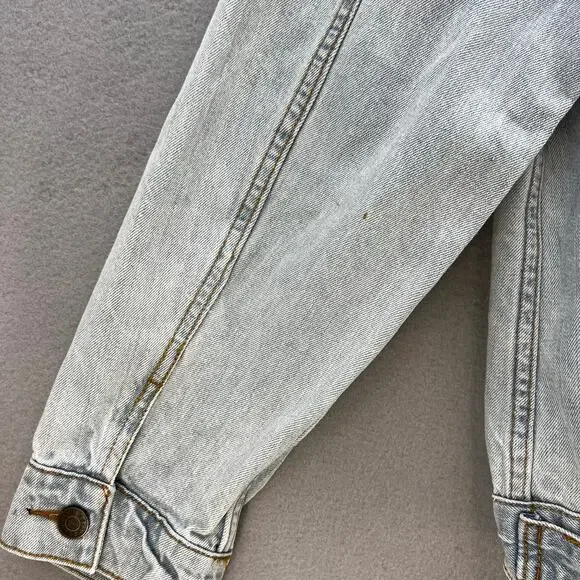 Ashley Vintage Charm Jean Jacket Women's Large Light Blue Distressed Western - Picture 8 of 11